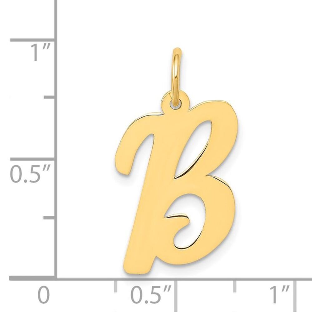Kazi Luxury 14k Yellow Gold Large Script Letter B… - image 4